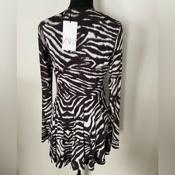 NWT Zara Zebra Printed Dress - Picture 11 of 13